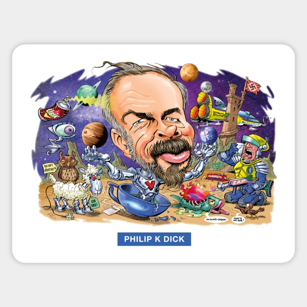 Philip K. Dick Sticker by PLAYDIGITAL2020